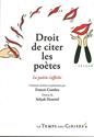 Droit de citer les poètes